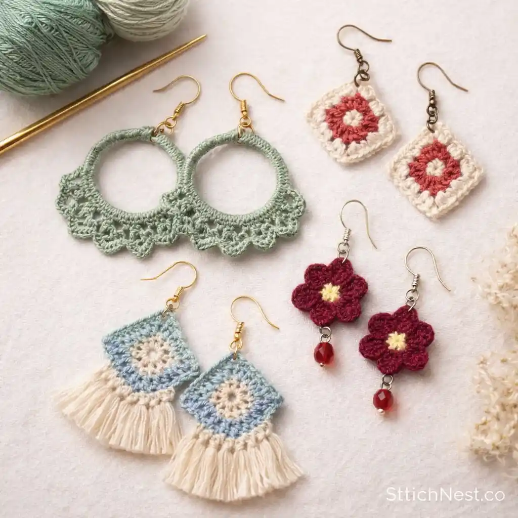 Easy Crochet Earrings