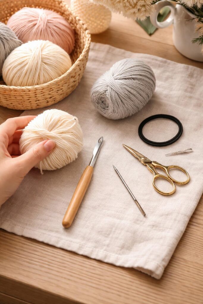 How to Crochet a Simple Scrunchie - Step 1