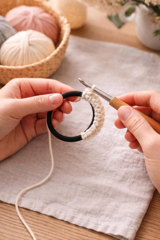 Crochet Scrunchie Step 3