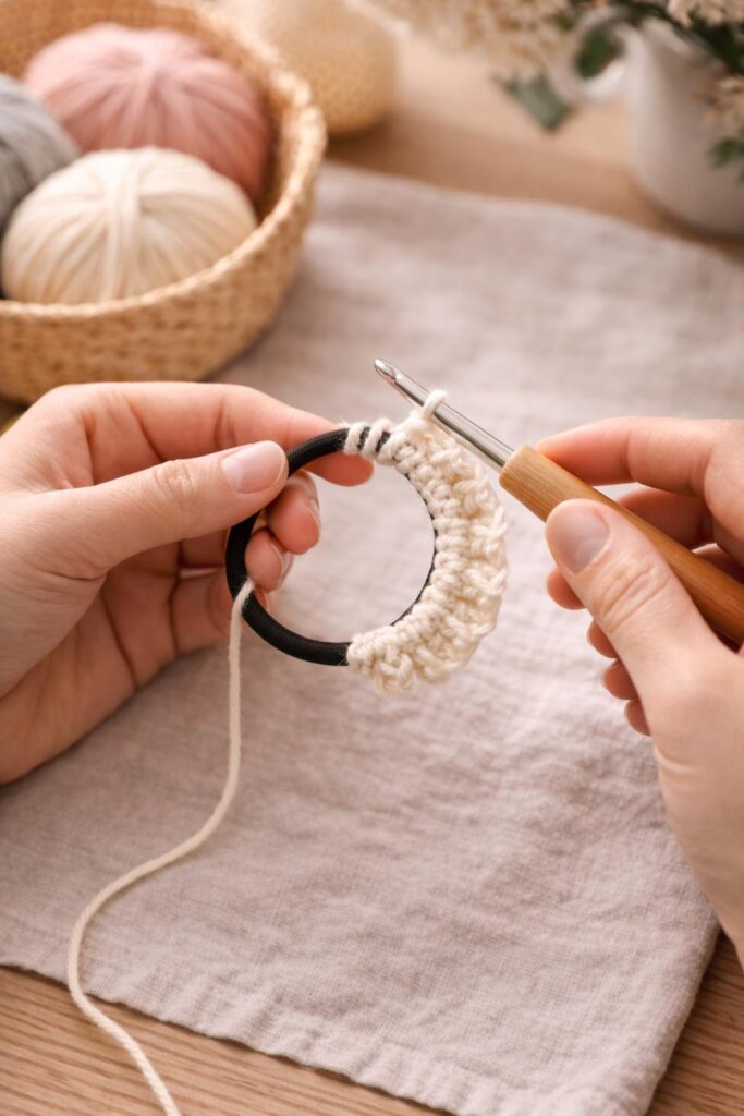 Crochet Scrunchie Step 4