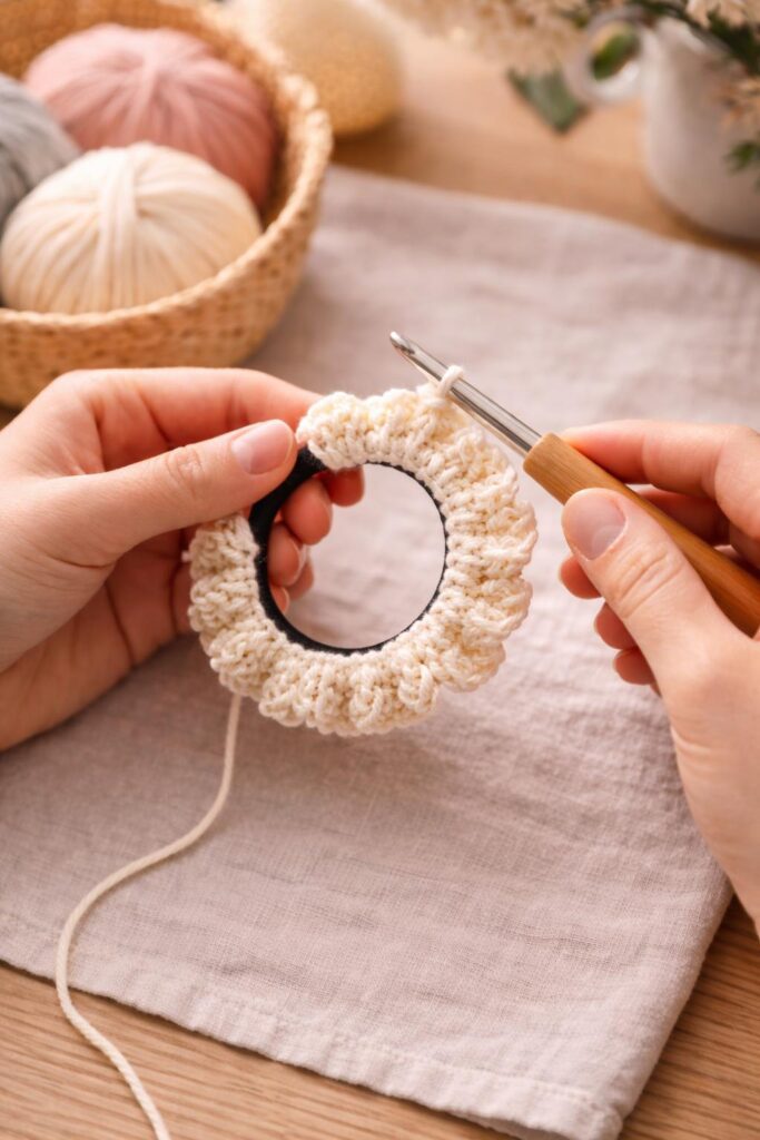Crochet Scrunchie Step 5