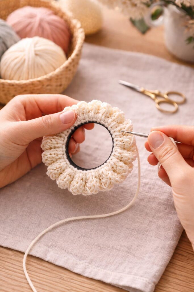 Crochet Scrunchie Step 6