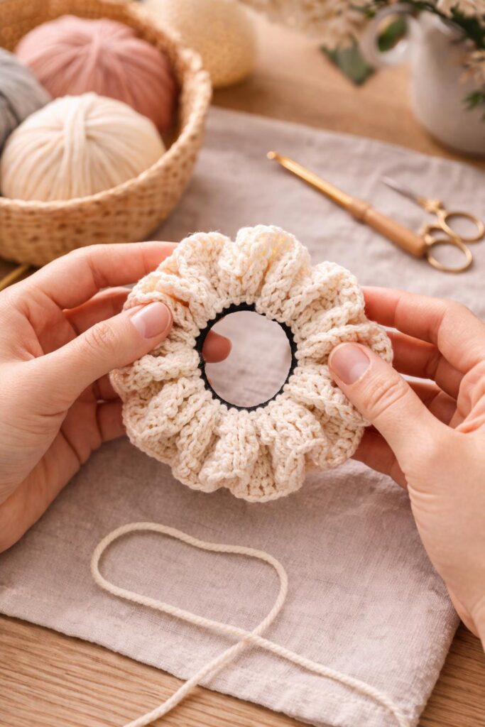 Crochet Scrunchie Step 7
