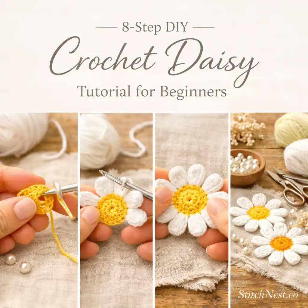DIY Crochet Daisy Tutorial