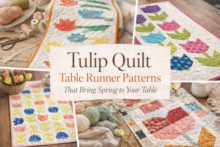 8 Tulip Quilt Table Runner Patterns That Bring Spring to Your Table