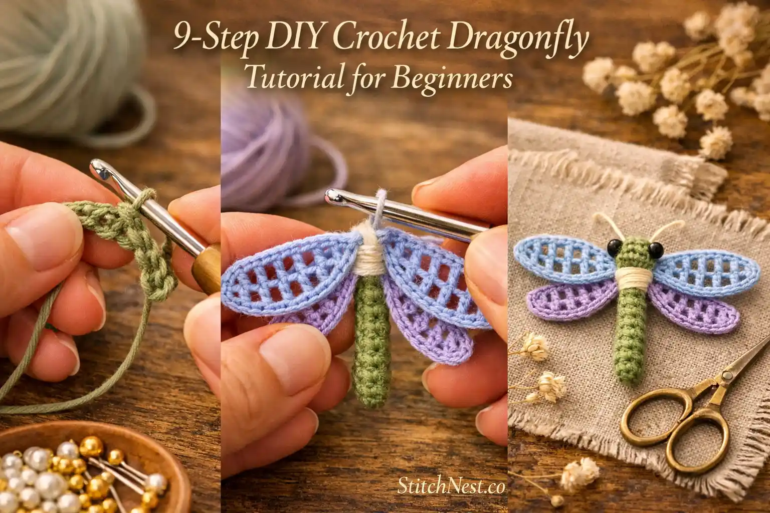 9-Step DIY Crochet Dragonfly Tutorial for Beginners (Easy & Beautiful)