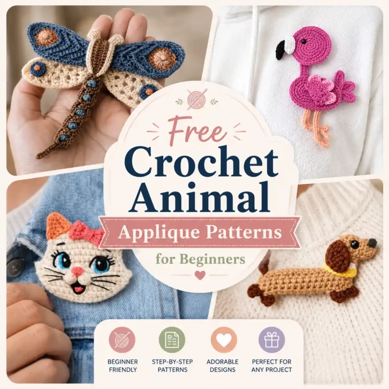 8 Free Crochet Animal Applique Patterns for Beginners