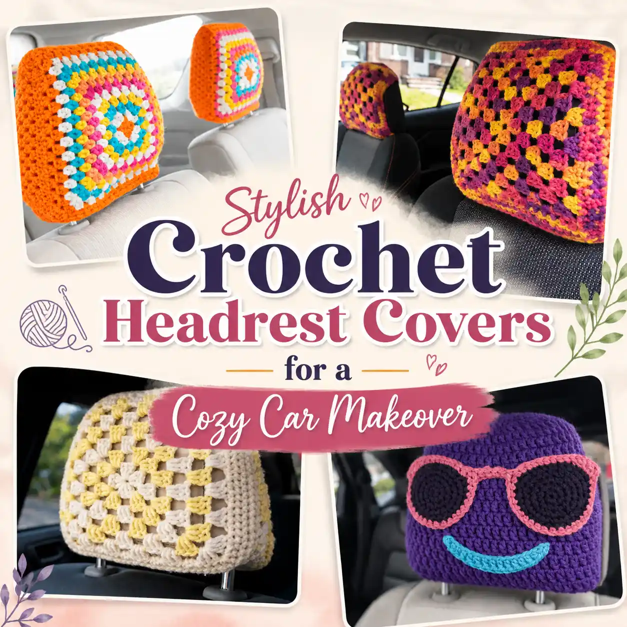 Crochet Headrest Covers