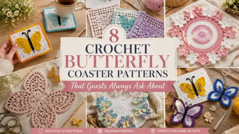8 Crochet Butterfly Coaster Patterns That Guests Always Ask About