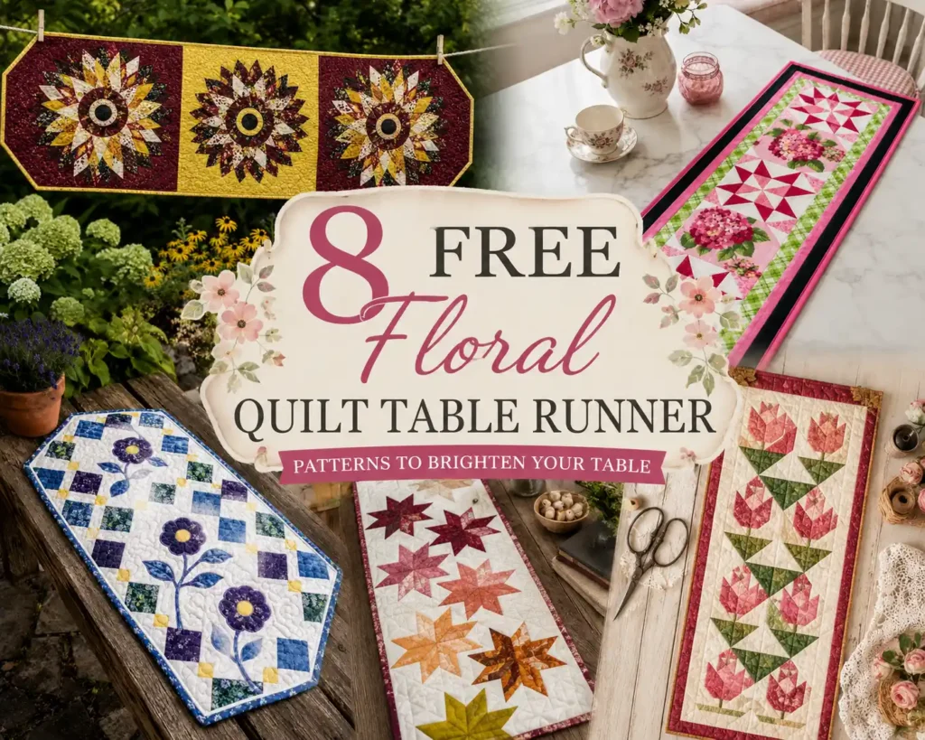 Floral Quilt Table Runner