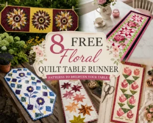 Floral Quilt Table Runner