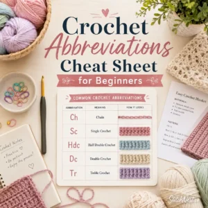 Crochet Abbreviations Cheat Sheet for Beginners (And What They Actually Mean)