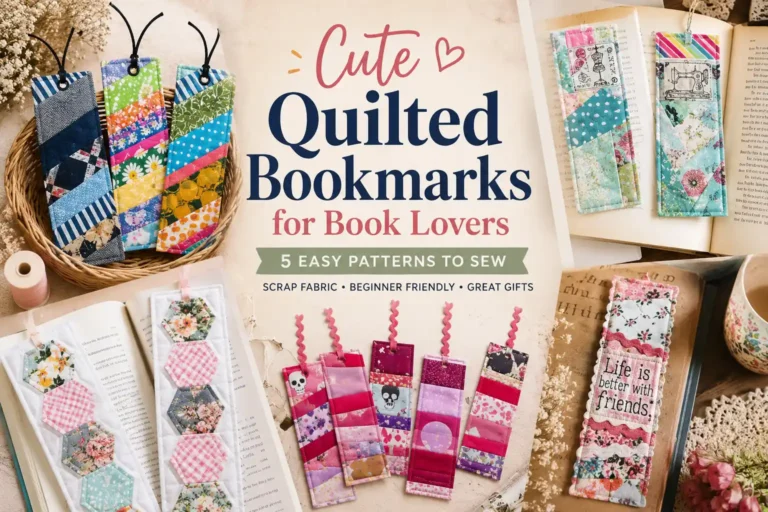 9 Cute Quilted Bookmarks That Book Lovers Can Easily Make