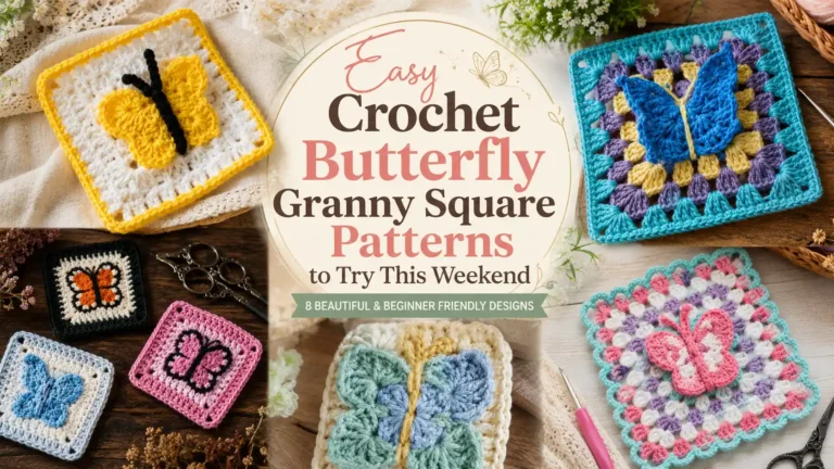 8 Easy Crochet Butterfly Granny Square Patterns to Try This Weekend