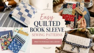 8 Easy Quilted Book Sleeve Sewing Patterns (Free Tutorials Included)