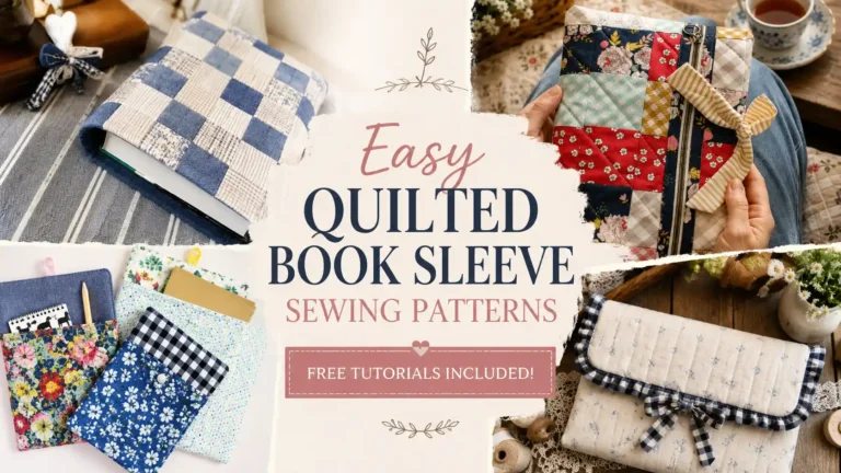 8 Easy Quilted Book Sleeve Sewing Patterns (Free Tutorials Included)