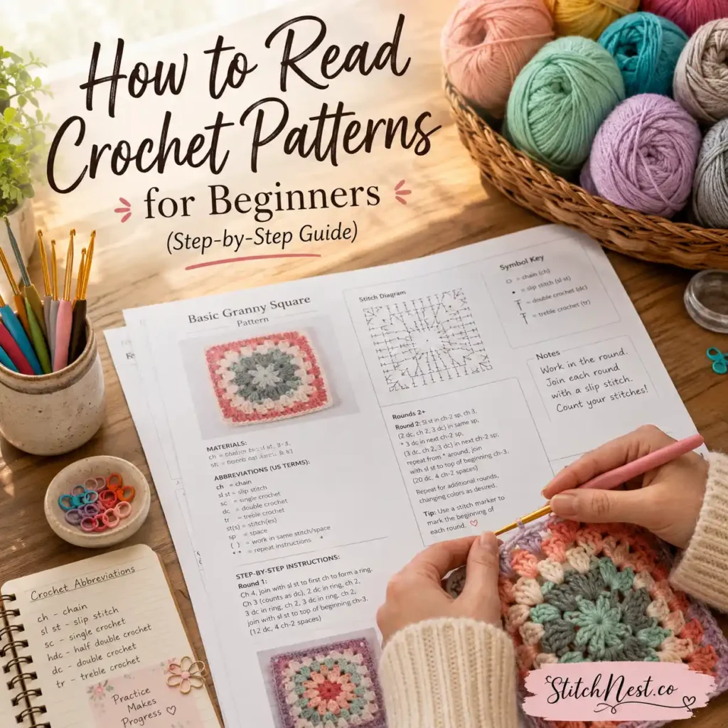 How to Read Crochet Patterns for Beginners (Step-by-Step Guide)