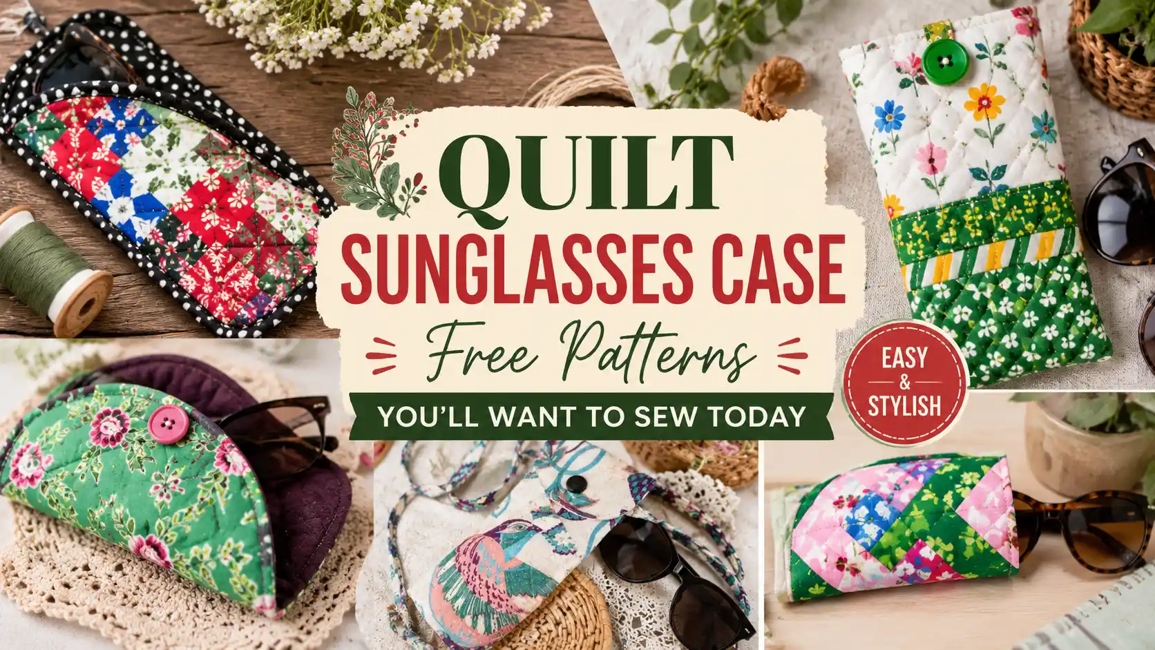 Quilt Sunglasses Case