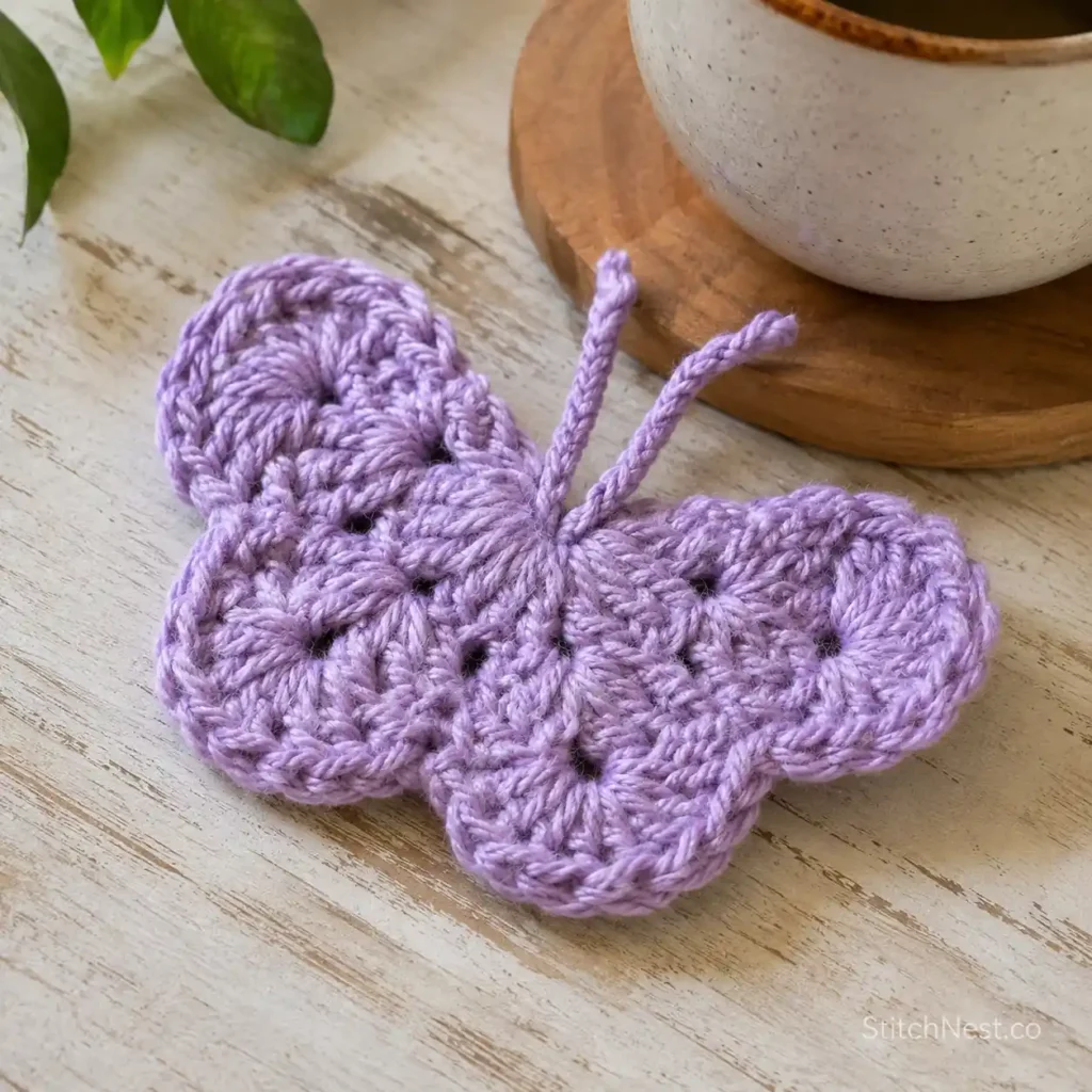 Crochet Butterfly Coaster Pattern
