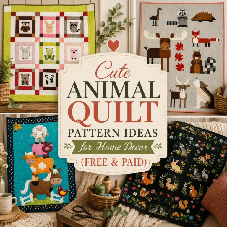 8 Cute Animal Quilt Pattern Ideas for Home Decor (Free & Paid)
