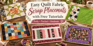 7 Easy Quilt Fabric Scrap Placemats with Free Tutorials