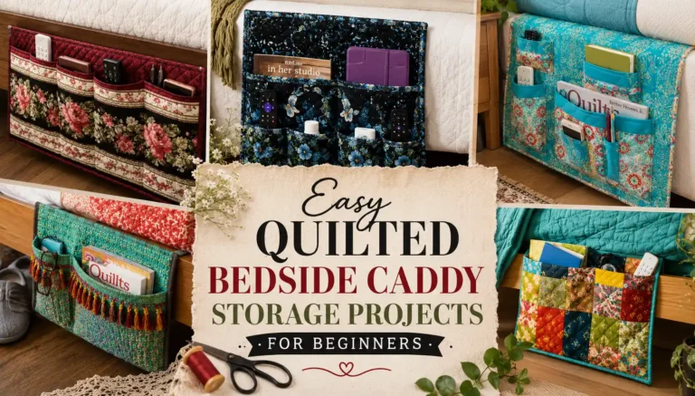 8 Easy Quilted Bedside Caddy Storage Projects for Beginners
