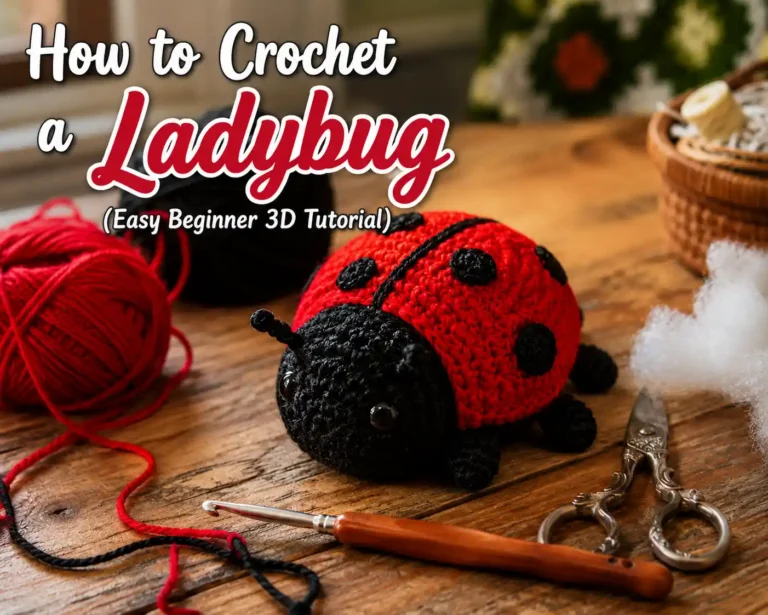 How to Crochet a Ladybug (Easy Beginner 3D Tutorial)