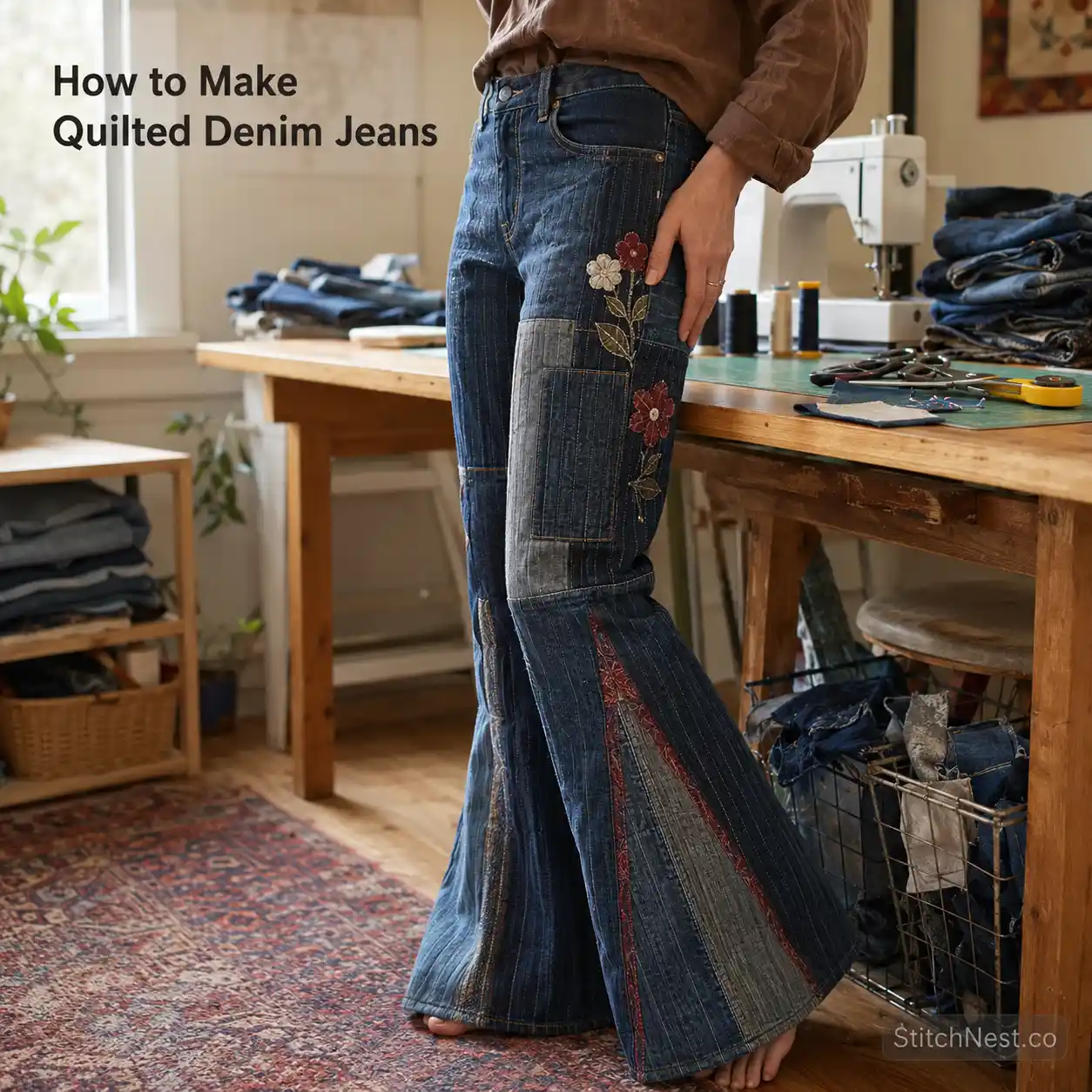 How to Make Quilted Denim Jeans