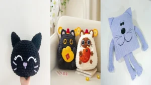 9 Easy Cat Pillow Crochet Patterns for Beginners