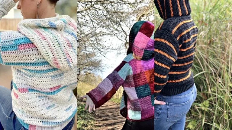 8 Free Crochet Hoodie Patterns for Beginners