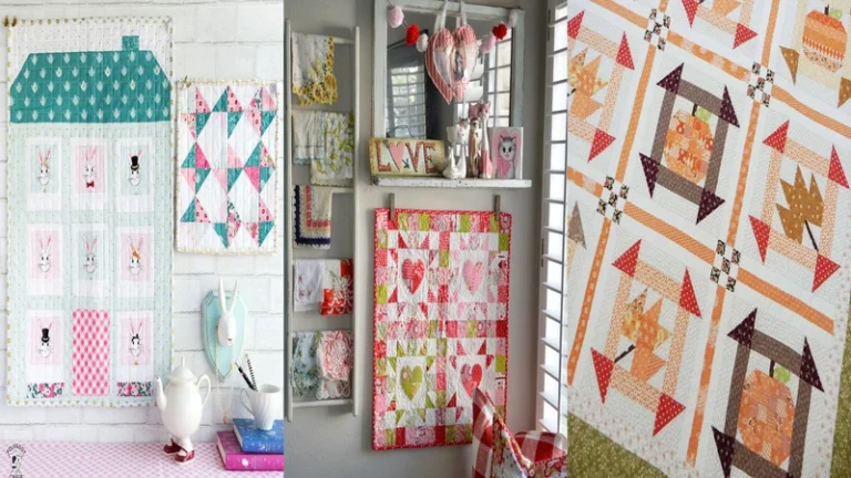 9 Free Mini Quilt Wall Hangings Perfect for Home Décor